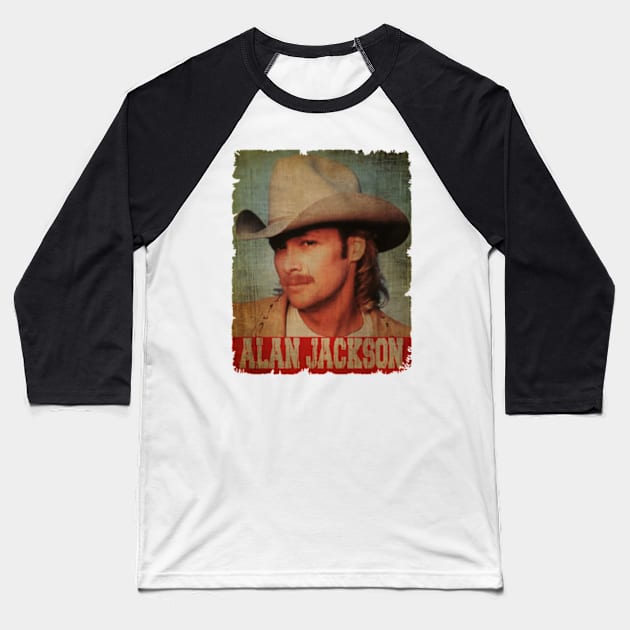 Alan Jackson - Vintage Baseball T-Shirt by Teling Balak